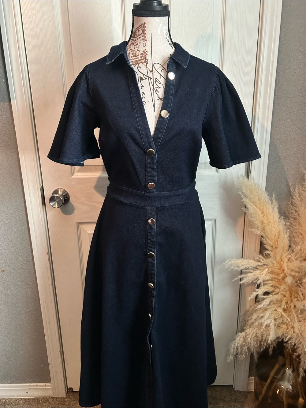 Dark denim dress